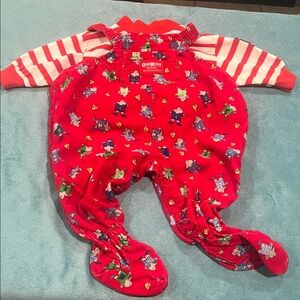 OshKosh B'gosh Vintage Mice Corduroy Footie Overall and Matching Shirt